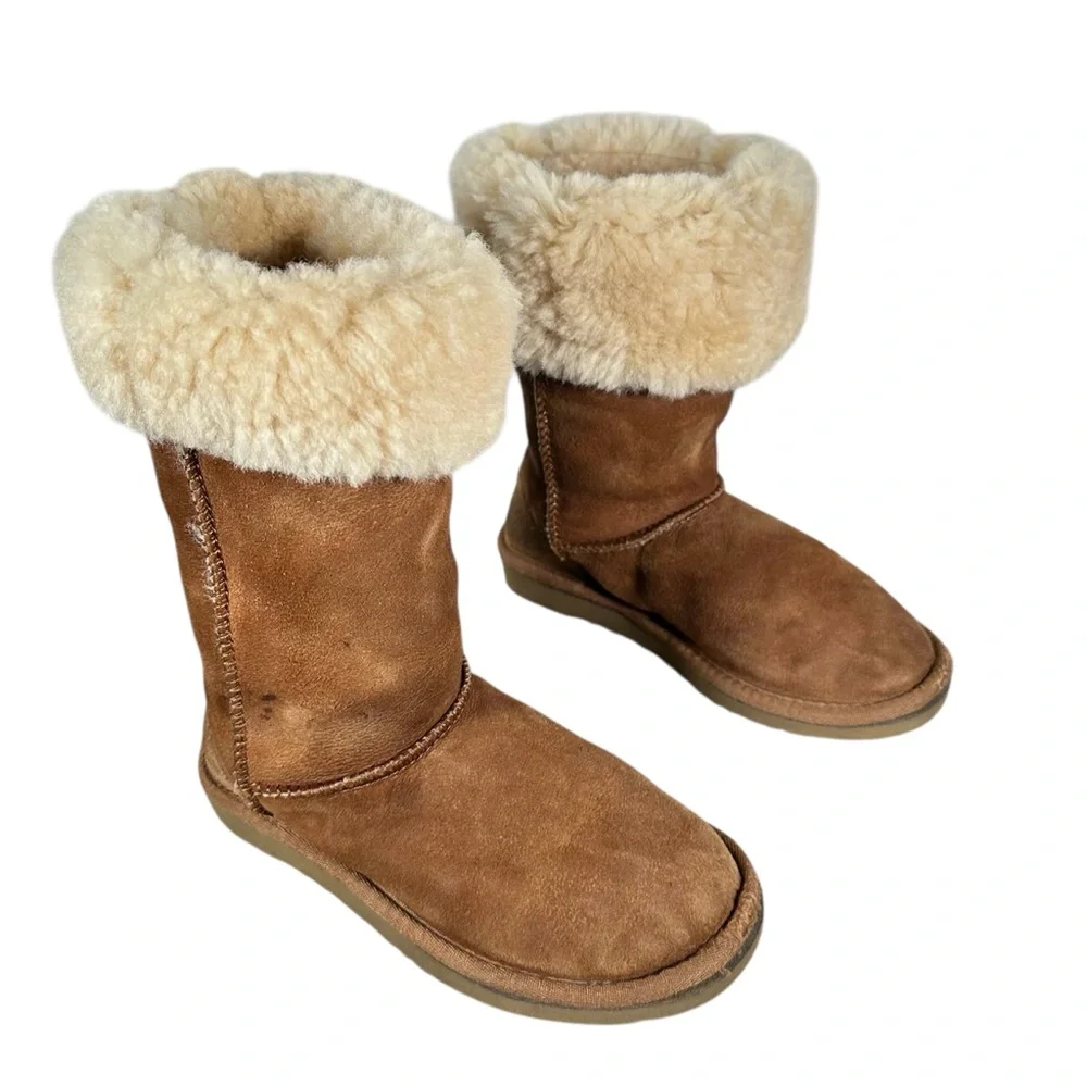 UGG Classic Tall Shearling Lined Sheepskin Boots in chestnut